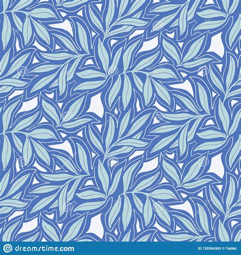 Vector Seamless Pattern With Fall Leaves Elegant Modern