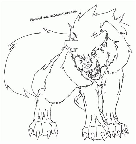 Anime Wolf Coloring Coloring Pages