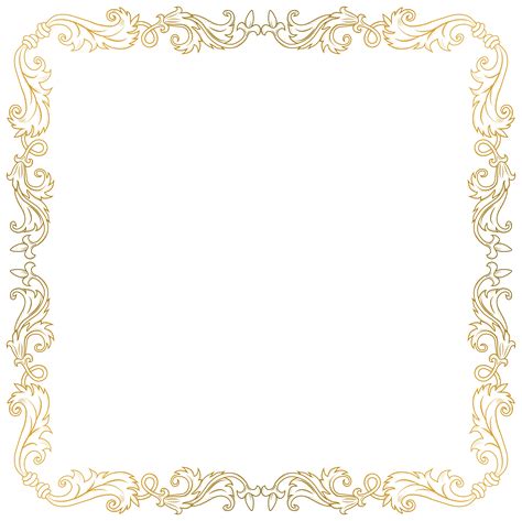Golden Border Png Clip Art Image Gallery Yopriceville High Quality