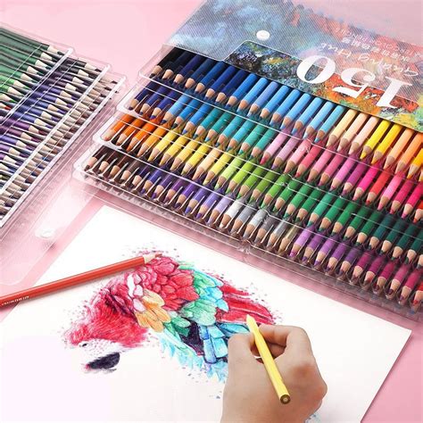 150 Colors Professional Water Soluble Colored Pencil Student Artist