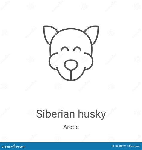 Siberian Husky Icon Vector From Arctic Collection Thin Line Siberian