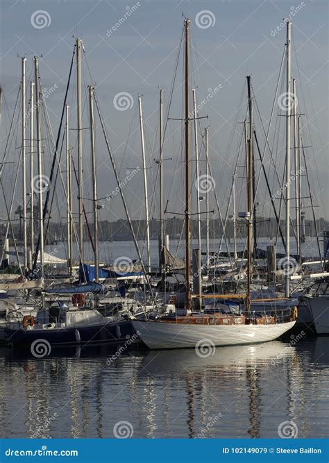 Sailing Boats Docked At The Marina Editorial Stock Image Image Of