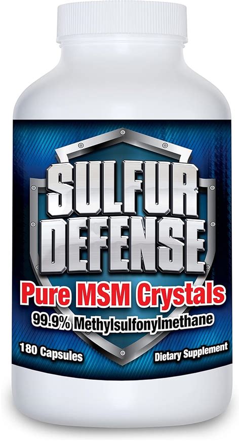 Sulfur Defense Opti Msm 999 Pure Msm Powder Capsules Made In Usa Organic