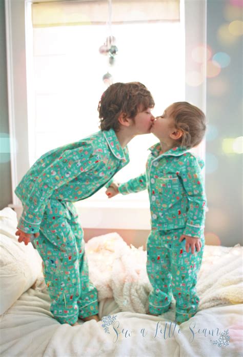 Childrens Holiday Pajama Pdf Pattern Sew A Little Seam Boys Sewing
