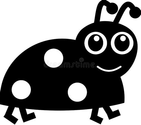 Insects Cartoon Black And White Coloring Stock Illustration