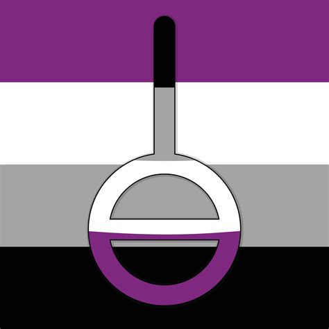 Asexual O Asexualidad Sexo Orientación Género Símbolo En Asexual Bandera Colores Vector