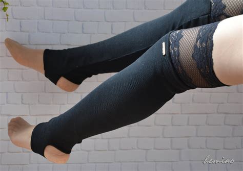 Sexy Thigh High Black Leg Warmersover The Knee Socks Lace Etsy