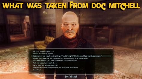 Doc Mitchells Sad Story Rare Dialogue Fallout New Vegas Youtube