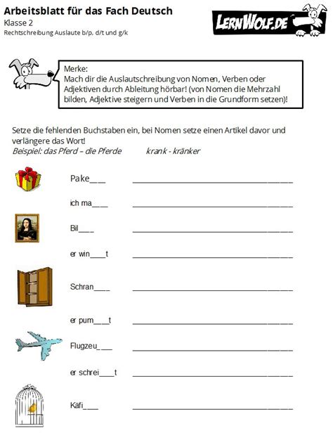 Bessere noten in deutsch 2. Übungen Deutsch Klasse 2 kostenlos zum Download - lernwolf.de