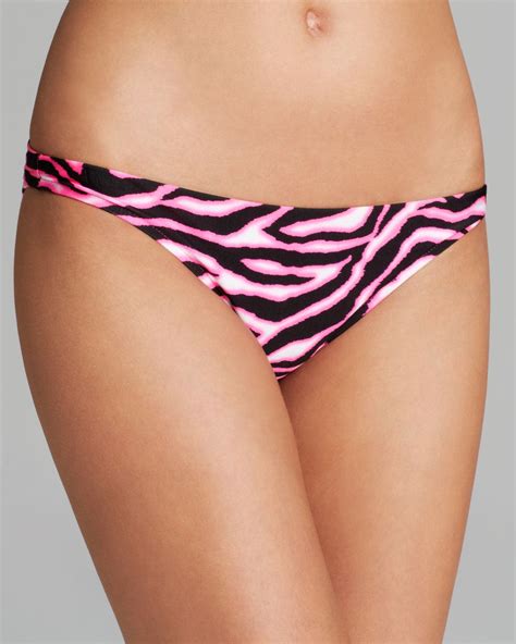 Milly Tiger Stripe St Lucia Bikini Bottom In Pink Lyst