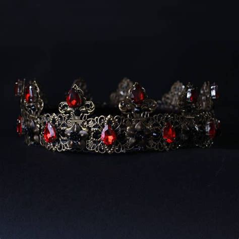 Dark Crown Costume Mens Crown Fantasy Headpiece Custom Tiaras And