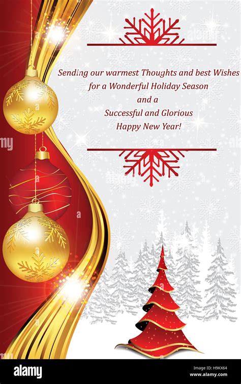 Business New Year Greeting Card For Customers Clients Business