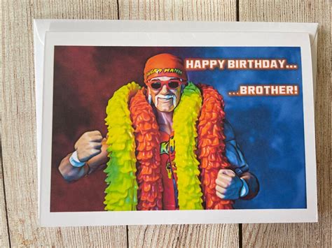 Wrestling Hulk Hogan Birthday Card For Wwe Fans For Etsy Schweiz