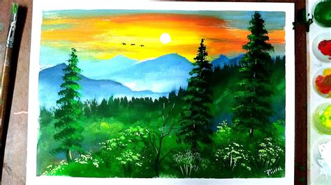 Toma's drawing 72.927 views2 year ago. Sunrise | How to draw beautiful scenery with poster colour ...