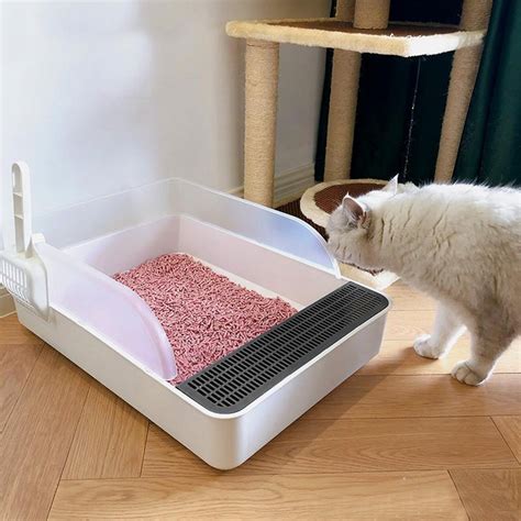 Auwer Detachable Cat Litter Box Sand Box Anti Splash Cat Tray Litter