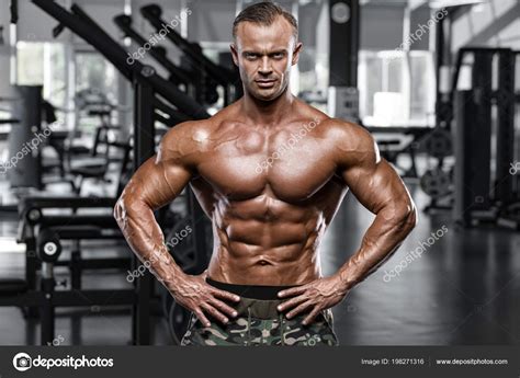 Sexy Muscular Man Gym Shaped Abdominal Strong Male Naked Torso Stock Photo By Nikolas Jkd