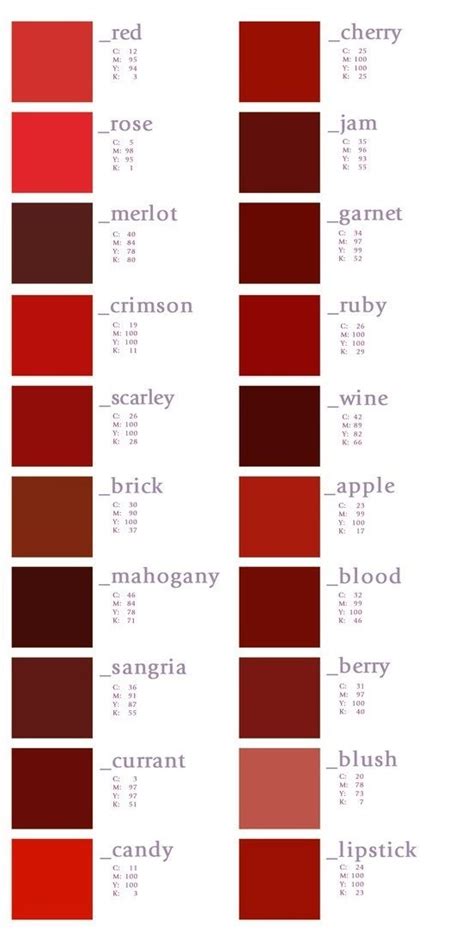 Shades Of Red Online Dictionary For Kids