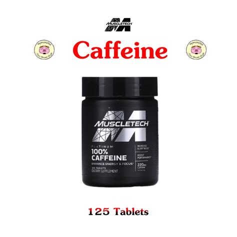 พรอมสง Muscletech Platinum 100 Caffeine 220 mg 125 Tablets