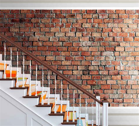 Brick Wall With Frame Brick Mural Tenstickers