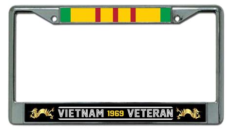 Vietnam Veteran 1969 License Plate Frame New Vietnam Year License