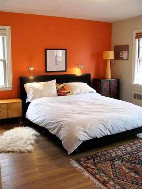 Stunning Orange Bedroom Decorating Ideas For Modern House 27 Orange