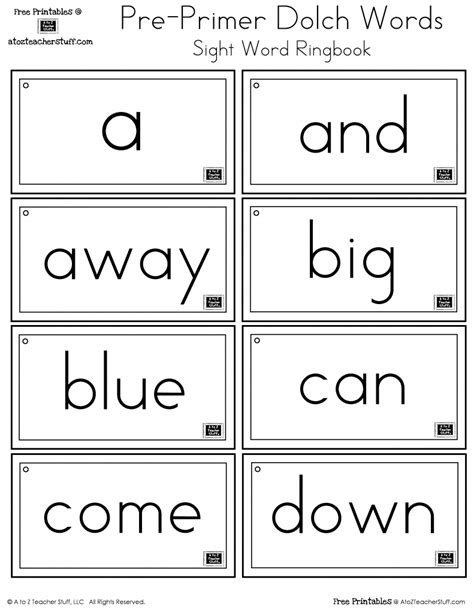 Dolch Sight Word Worksheets Pre Primer Words Dolch Sight Word Images
