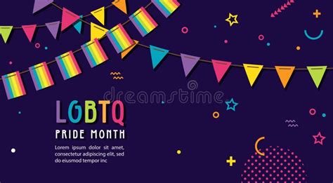 Lgbt Pride Month In June Poster And Banner Lesbian Gay Bisexual Transgender Celebrated Annual