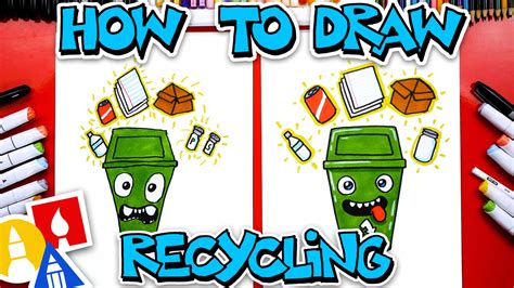 How To Draw Recycling For Earth Day Art For Kids Hub