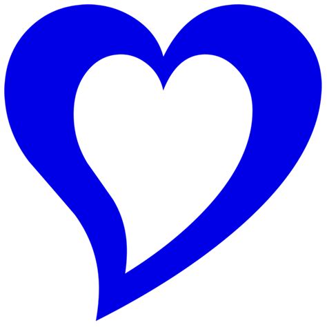 Blue Heart Outline · Free Image On Pixabay