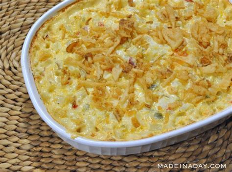 I was using up what i had in the fridge, but ended up only needing the two small blocks of cheese. OBrien Potato Casserole