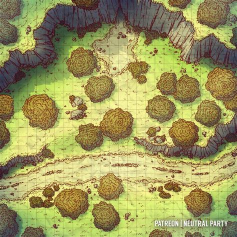 Roadside Clearing Battlemaps Dungeon Maps Dnd World Map Fantasy Map