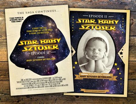 Star Wars Birth Announcement Star Wars Birth Stats Star Wars Newborn