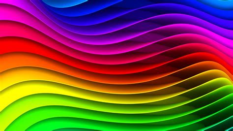 The Abstract Striped Waveform The Colors Of The Rainbow Hd Wall