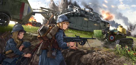 Neko Yanshoujie Anime Girls Battlefield 1 Tank Nature Weapon