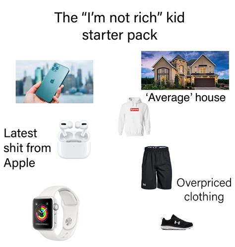 The “im Not Rich” Kid Starter Pack Rstarterpacks