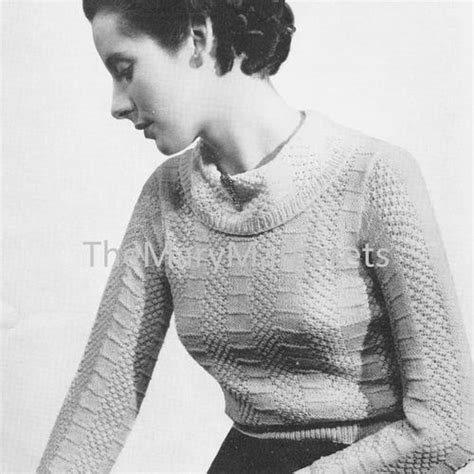 1930s Jumper Knitting Pattern Etsy