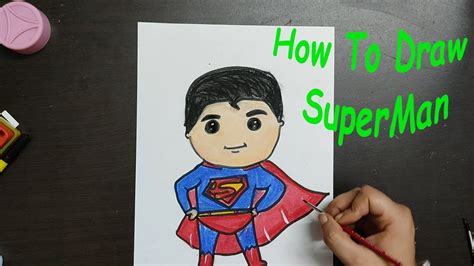 How To Draw Superman Cute Super Hero Step By Step