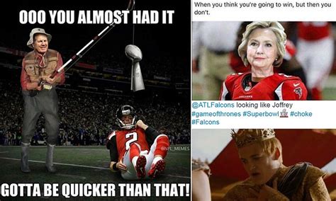 Memes Poke Fun At Atlanta Falcons Super Bowl Choke Daily Mail Online