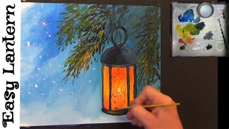 Paint A Lantern Holiday Tutorial Acrylic Painting Clive5art Youtube