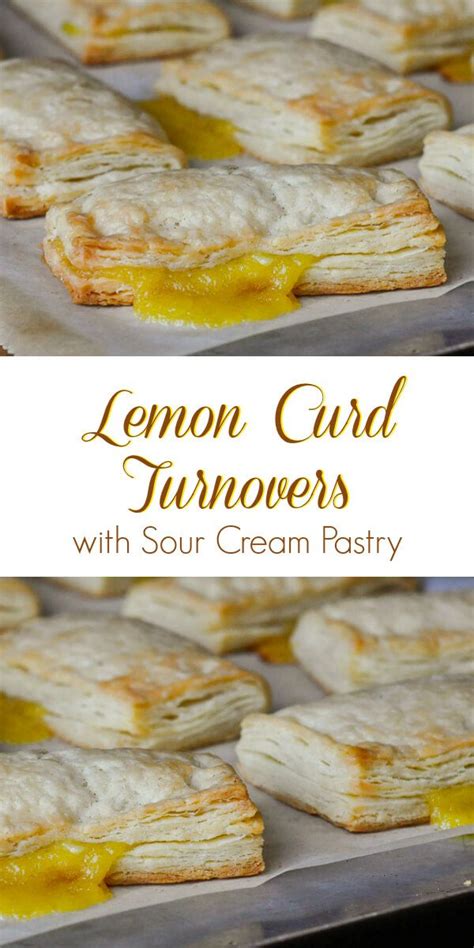 Lemon Turnovers In Sour Cream Pastry Tart Homemade Lemon Curd In A