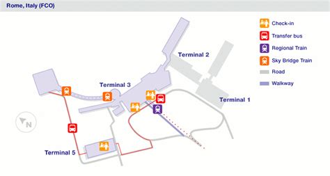 Rome Italy Airport Map Tourist Map Of English