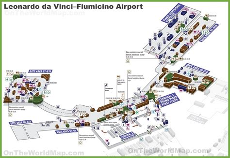 Map Of Fiumicino Airport Tourist Map Of English