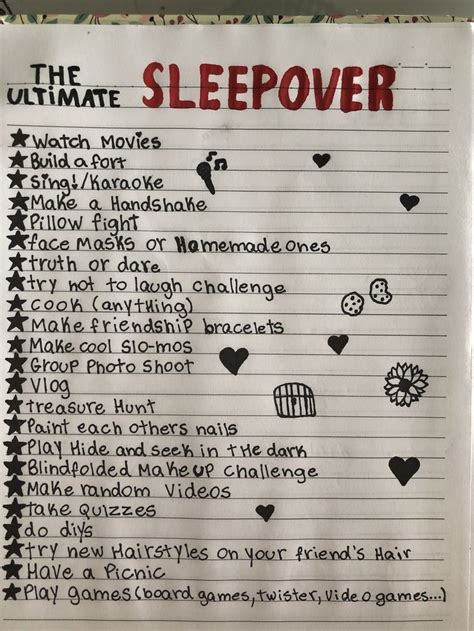 Sleepover Party Games Teen Sleepover Fun Sleepover Ideas Things To