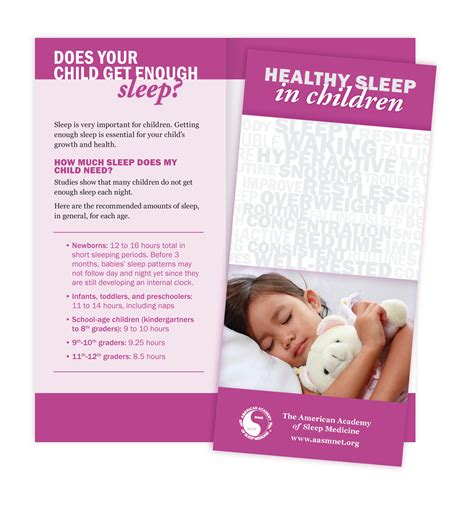 Healthy Sleep In Children Patient Education Brochures 50 Brochures