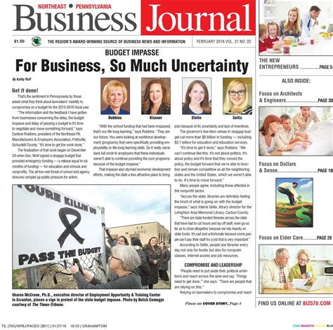 Northeast Pennsylvania Business Journal Feb 2016 By Cng Newspaper