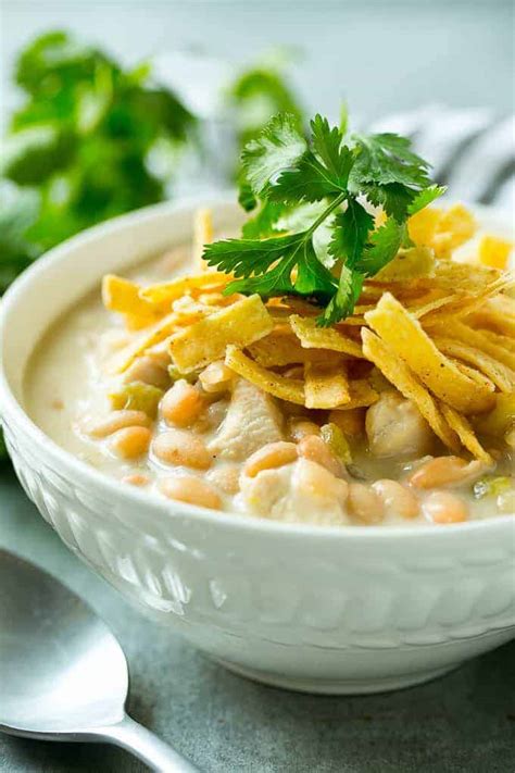 When the chili is ready, add the crushed corn chips, if using, and simmer for 10 minutes to thicken. White Chicken Chili | The Recipe Critic