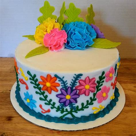 Mexican Fiesta Birthday Cake Decorated Cake By Tiffany Cakesdecor
