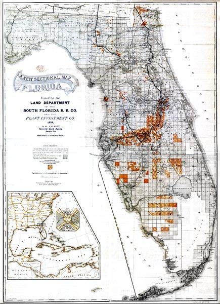 Map Of Florida 1888