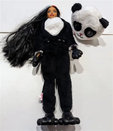 Mattel Barbie Cutie Reveal Posable Doll Plush Panda Bear Costume