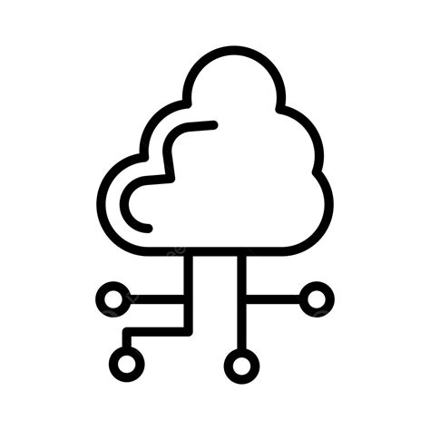 Cloud Technology Line Icon Vector Cloud Service Storage Png And